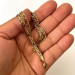 14k Solid Gold Figaro Chain 7.6 grams